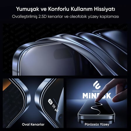 iPhone 17 için (Düz Model) ve 16 PRO için Hizalama Aparatlı Takılırken Camın Altında Kesinlikle Toz Bırakmayan Darbelere Karşı Ekstra Güçlü HD Ekran Koruyucu Cam (Kolay Kurulum, 17 ve 16 PRO)