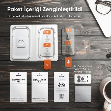 Ultra GLASS - 2 ADET - iPhone 17 Pro Max için Kusursuz Hizalama ve Kolay Kurulum Gerçek 9H Temperli Cam Ekran Koruyucu Kırılmaz Cam (17 PRO MAX)