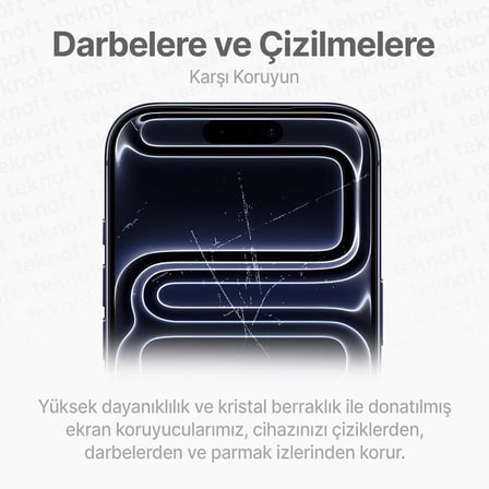 iPhone 17 Pro Max için Kolay Kurulum Kitli Takılırken Camın Altında Kesinlikle Toz Bırakmayan Ekstra Güçlendirilmiş Tam Koruma Sağlayan Pürüzsüz Lazer Kesim Premium Ekran Koruyucu Kırılmaz Cam