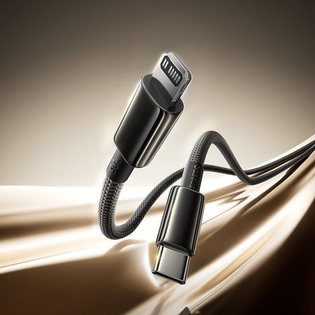 Tungsten Gold Air 30W Type-C to Lightning (iP) Hızlı Şarj ve Veri Aktarım Kablosu, PD Destekli Örgülü Kopmaz Yapı, iPhone ve iPad Uyumlu, 2 Metre, Cluster Siyah