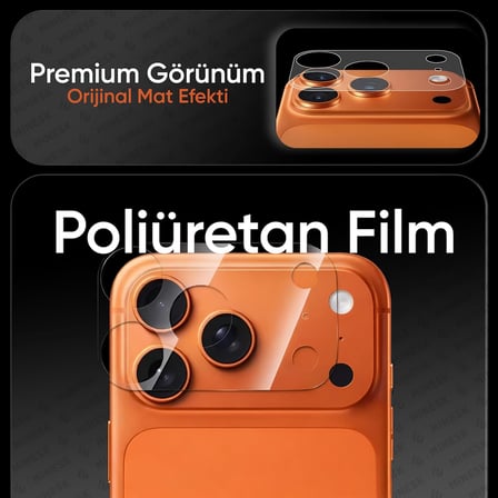iPhone 17 Pro Max için Kolay Kurulum Kamera Adası Lens Etrafı Koruyucu TPU Film – Tam Kaplayan Koruma 2’li Paket (!!18 SERİSİ UYUMLU DEĞİLDİR!!) (17 Pro Max)