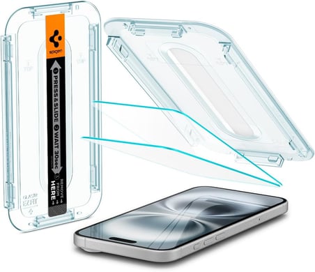 iPhone 16 Plus / 15 Plus ile Uyumlu Ekran Koruyucu Cam Kolay Kurulum Glas.tR EZ Fit (2 Adet) - AGL06883