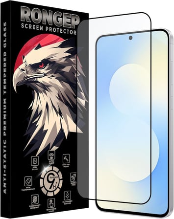 [Full-Glass] Samsung Galaxy S25 FE için Ekran Koruyucu 9H Sertlikte Anti-Static Temperli S25 FE Ekran Görüntü ve Dokunmayı Etkilemeyen Çizik ve Darbelere Karşı Samsung S25 FE Ekran Koruyucu