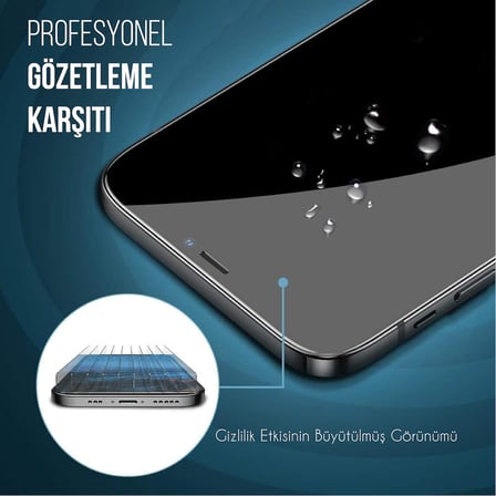 iPhone 13 / 13 Pro / 14 / 16E / 17e İle Uyumlu Hayalet Ekran Koruyucu Yandan Görünmez Gizli Kurulum Kitli Camın Altında Toz Bırakmayan Darbelere Karşı Ekstra Dayanıklı Kırılmaz Cam Koruma