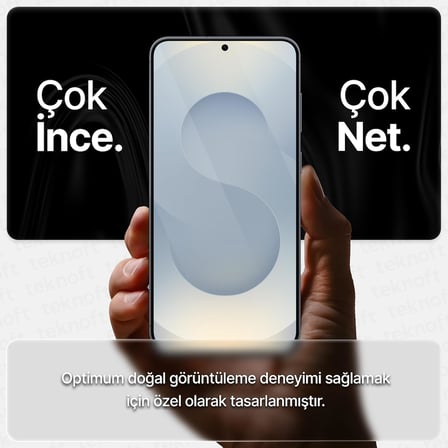 Samsung Galaxy S25 ile Uyumlu Otomatik Hizalama Aparatlı Takılırken Toz Toplama Özellikli Ekstra Güçlendirilmiş Lazer Kesim Ekran Koruyucu Kırılmaz Cam (Galaxy S25)