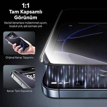 iPhone 11 İle Uyumlu Ekran Koruyucu Uçtan Kenara Tam Kapsama Dayanıklı Temperli Kırılmaz Cam Koruma