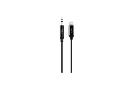 Aux to Lightning iPhone Ses Kablosu 100 cm, 1 metre Siyah 2 Yıl Garantili Yüksek Kalite - 2DK42S