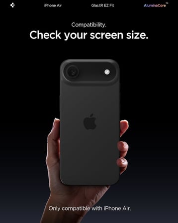 iPhone Air ile Uyumlu Ekran Koruyucu Cam Kolay Kurulum Glas.tR EZ Fit (2 Adet) - AGL09861