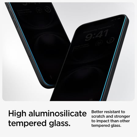 iPhone 16 / 15 ile Uyumlu Kolay Kurulum Cam Ekran Koruyucu GLAS.tR EZ Fit Privacy HD (2 Adet) Hayalet - AGL06905 ( TR Garantili)