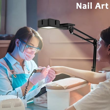 Üstten Çekim Masa Telefon Tutucu | Katlanabilir ve 360° Döner Ayarlanabilir Stand, Video Çekimi ve Canlı Yayın için Sabit Kelepçeli Tripod Braketi, + AY-49 Led Işık | CZ45