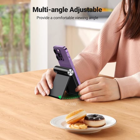 Çok Açılı Masaüstü Telefon Standı Siyah