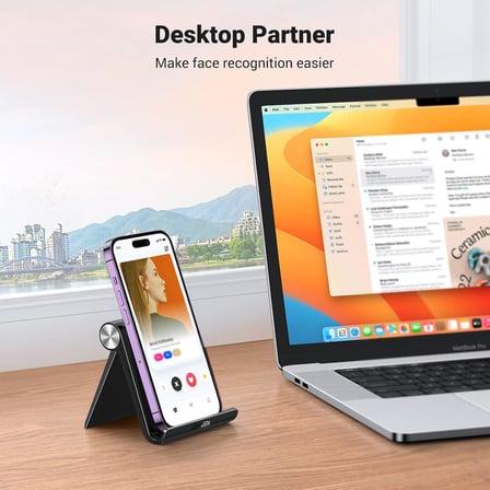 Çok Açılı Masaüstü Telefon Standı Siyah