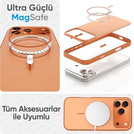 iPhone 17 Pro Max/18 Pro Max için Magsafe ile Uyumlu Kılıf Metal Tuşlu Çizilmelere ve Soyulmalara Karşı Dayanıklı Materyal, Dokulu Kenarlı Koruyucu (Lacivert, 17 Pro Max/18 Pro Max)
