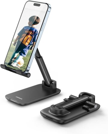 Katlanabilir Telefon Tutacağı iPhone ile Uyumlu Galaxy Redmi Huawei (Siyah)