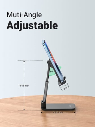 Katlanabilir Telefon Tutacağı iPhone ile Uyumlu Galaxy Redmi Huawei (Siyah)