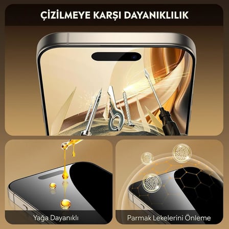 Apple iPhone 13 Privacy Hayalet Cam Tam Ekran Temperli Koruyucu, Siyah