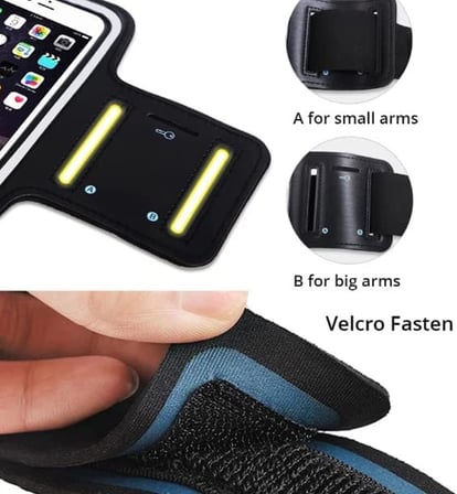 İphone Samsung Xiaomi Huawei ile uyumlu Universal 6,9" inç e Kadar Uyumlu Anahtar Koyma Bölmeli Spor, Koşu,Yürüyüş için Kol Bandı Siyah