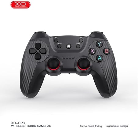 GP3 Turbo Özellikli Kablosuz Gamepad | PC, PS3 ve Android Uyumlu Kablosuz Oyun Kolu, Seri Atış (Turbo) Modlu Ergonomik Bluetooth ve Kablosuz Denetleyici