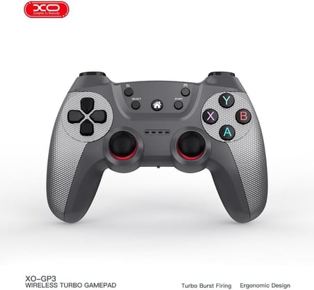 GP3 Turbo Özellikli Kablosuz Gamepad | PC, PS3 ve Android Uyumlu Kablosuz Oyun Kolu, Seri Atış (Turbo) Modlu Ergonomik Bluetooth ve Kablosuz Denetleyici