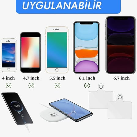 Telefon Boyun Askı Aparatı 5'li Paket, Universal – Şeffaf