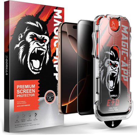 Klasse X-Gorilla iPhone 15 Pro Max Hayalet Ekran Koruyucu | Gizlilik Filtreli & 9H Kırılmaz | Tam Kaplama Tozsuz Uygulama