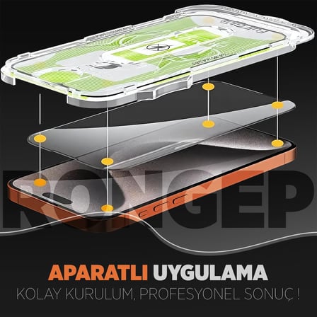 [Kolay-Kurulum] Apple iPhone 17 için Ekran Koruyucu Darbe ve Çiziklere Dayanıklı iPhone 17 Ekranı Netlik ve Dokunmatiği Etkilemeyen Otomatik Toz Toplayan Hizalama Aparatlı 17 Ekran Koruyucu