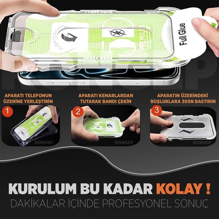 [Kolay-Kurulum] Apple iPhone 17 için Ekran Koruyucu Darbe ve Çiziklere Dayanıklı iPhone 17 Ekranı Netlik ve Dokunmatiği Etkilemeyen Otomatik Toz Toplayan Hizalama Aparatlı 17 Ekran Koruyucu