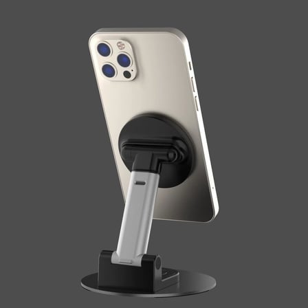 Magsafe ile Uyumlu Açısı Ayarlanabilir Business Model A Sınıfı Malzeme Döner Akıllı Telefon Standı Masaüstü Stand Yayıncı Kick Youtuber Stant Cep Telefon Tutucu CCT21