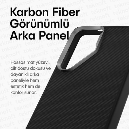 Samsung Galaxy S25 Ultra için Karbon Serisi Ultra Güçlü Metal Tuşlu ve Lens Çerçeveli Darbe Emici Karbon Fiber Görünümlü Silikon Kılıf (Siyah, Galaxy S25 Ultra)