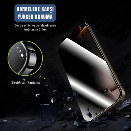 iPhone 15 ile Uyumlu Darbelere Karşı Maksimum Koruma Sağlayan ve Kolay Uygulama Aparatlı Hiçbir Şekilide Telefonda Toz Bırakmayan Cam (iPhone 15)