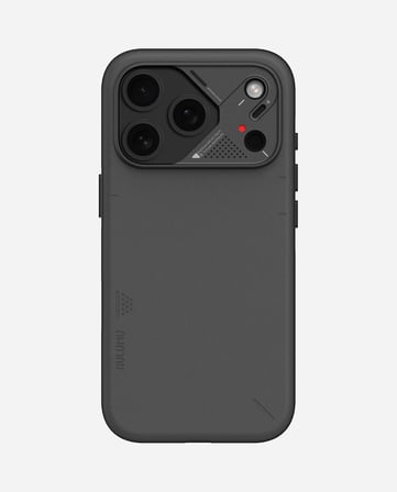 Aulumu iPhone 17 Pro Max İle Uyumlu A17 Vegan Leather Serisi MagSafe Deri Kılıf (Siyah)