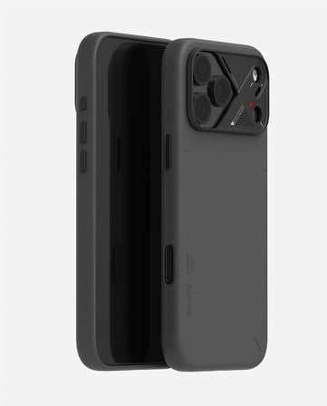 Aulumu iPhone 17 Pro Max İle Uyumlu A17 Vegan Leather Serisi MagSafe Deri Kılıf (Siyah)
