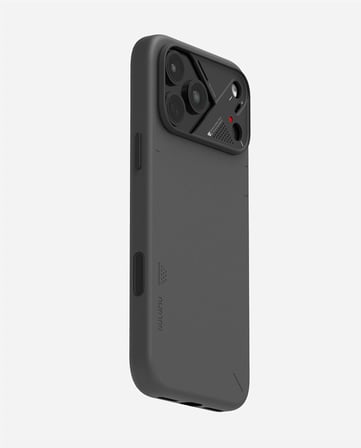 Aulumu iPhone 17 Pro Max İle Uyumlu A17 Vegan Leather Serisi MagSafe Deri Kılıf (Siyah)