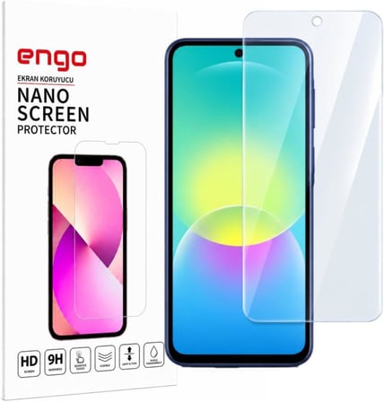 Samsung Galaxy A27 5G İle Uyumlu Ekran Koruyucu 9H Temperli Kırılmaz Esnek Nano Cam, Çizilmeye Dayanıklı Koruma, HD Şeffaf SM-A276B