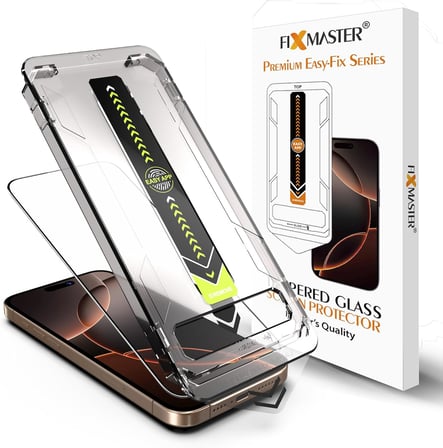 iPhone 17 Pro Max Uyumlu Ultra Clear HD (ŞEFFAF) Temperli Cam, Easy Fix Kolay Kurulum Serisi Yüksek Kaliteli Ekran Koruyucu