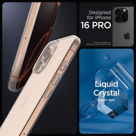 iPhone 16 Pro ile Uyumlu Şeffaf Kılıf Liquid Crystal Clear - ACS08112