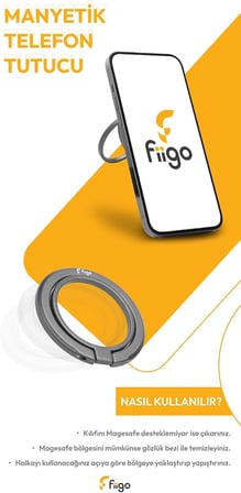 Manyetik Halka Telefon Tutacağı (Gümüş)