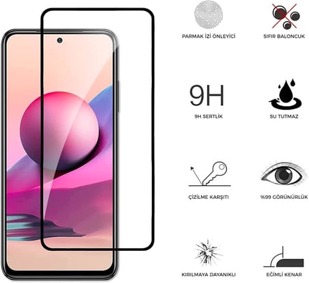 Xiaomi Redmi Note 11 Pro İle Uyumlu Ekran Koruyucu Uçtan Kenara Tam Kapsama Dayanıklı Temperli Kırılmaz Cam Koruma