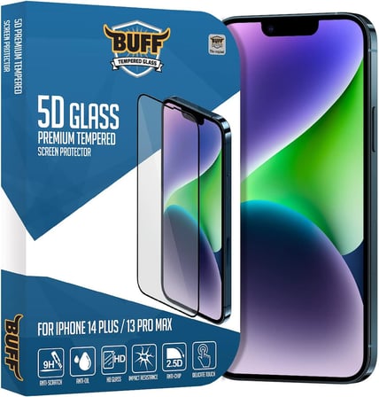 Buff iPhone 14 Plus/13 Pro Max 5D Glass Ekran Koruyucu