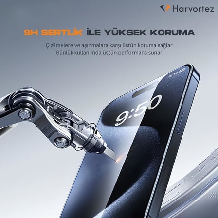 iPhone 16 Pro Max / 17 Pro Max Ekran Koruyucu için Ultra Berrak, Anti-Statik, 9H Süper Güçlü Cam, 5D Tam Koruma, Toza & Çizilmelere Dayanıklı, Kılıf Dostu, Yok Hissi Verir - Kolay Takılır