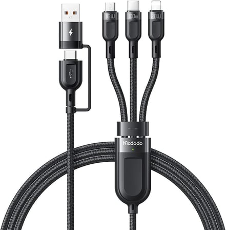 CA-8800 100W 3İN2 PD HIZLI DATA-ŞARJ KABLOSU 6A 1.2M - SİYAH