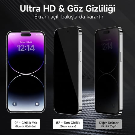 Hayalet Gizlilik Filtreli Ekran Koruma Xiaomi Mi 17T İle Uyumlu 0.33mm İncelik Privacy Cam Hayalet 5D Gizlilik Filtreli Xiaomi Mi 17T ile uyumlu Ekran Koruyucu