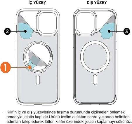 iPhone 17 ile Uyumlu IC Çipli Animasyonlu M-Safe Sararmaz PC Premium Slim Şeffaf Kılıf