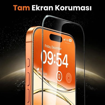 [SAPPHIRE CAM,KOLAY UYGULAMA SET] iPhone 15,16 ile Tam Uyumlu EXTRA HD,Safir Cam,Otomatik Aparat Seti,Ahize Korumalı,Tam Kaplayan, İnce Çerçeve,iPhone Ekran Koruyucu