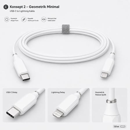 Type-C To Lightning Usb Kablo 1 Metre iPhone ile Uyumlu Şarj Data Kablosu Type-c Uçlu iPhone ile Uyumlu usb Kablo 1m