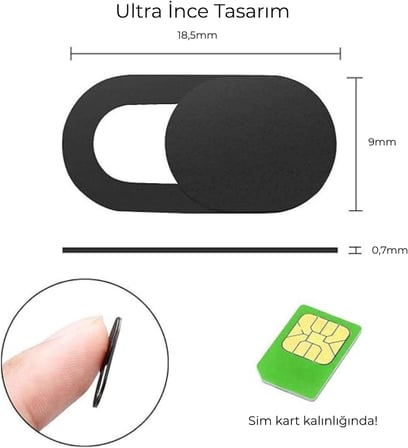 Klasse 5 Adet Webcam Kapatıcı 0,7 mm ince - (Web kamerası) MacBook Pro, iMac, Laptop, PC, iPad Pro, iPhone, akıllı telefon uyumlu