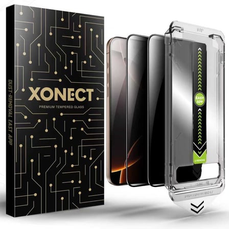 iPhone 16 Pro Uyumlu Ekran Koruyucu - 9H Temperli Cam, Gizlilik Filtreli, 2’li Paket