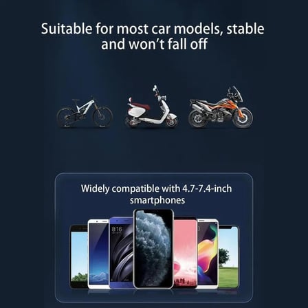 Titreşim Önleyici Otomatik Tuşlu Motosiklet Bisiklet Scooter ATV Telefon Tutucu Dikiz Ayna Bağlantılı Telefon Tutucu Motor Tutacağı Motor Tutacak Güçlü Tutuş ZR730