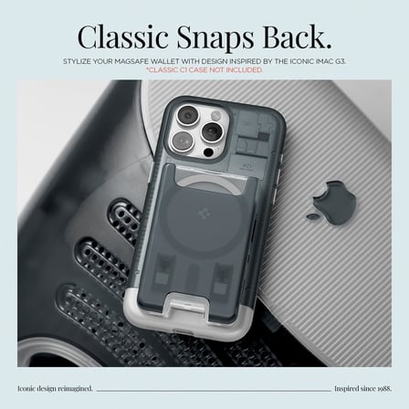 MagSafe Destekli Cüzdan Classic C1 Mag Fit (3 Kartlık) Gri - AFA07398