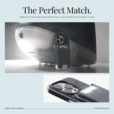 MagSafe Destekli Cüzdan Classic C1 Mag Fit (3 Kartlık) Gri - AFA07398